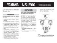 Yamaha NSE-60-Owners-Manual 